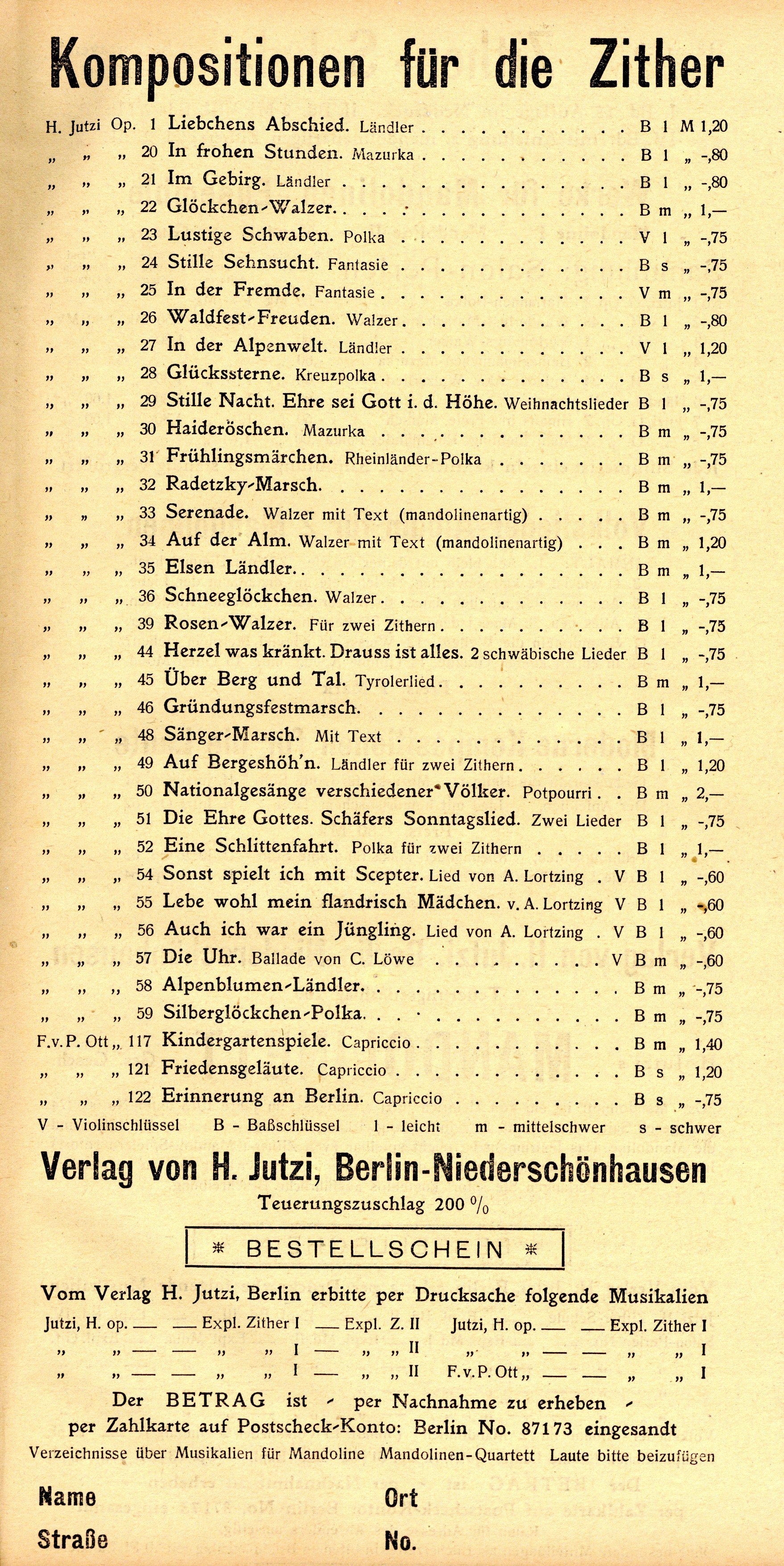 werbezettel 1921 vorne